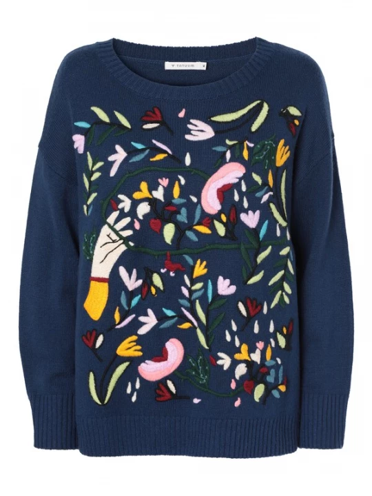 Foto van product TATUUM Trui 'Adeline' blauw / navy / groen / rood