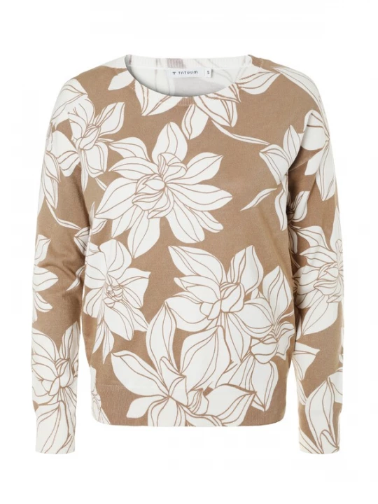 Foto van product TATUUM Trui 'Fleri' donkerbeige / wit