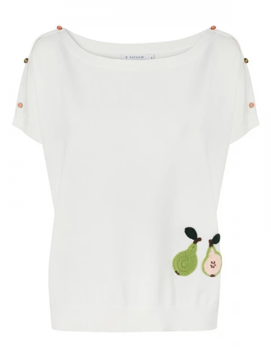 Foto van product TATUUM Trui 'Imila' donkerbruin / appel / donkergroen / offwhite
