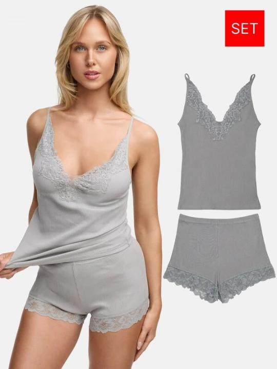 Foto van product Tazzio Korte pyjama 'F909' antraciet