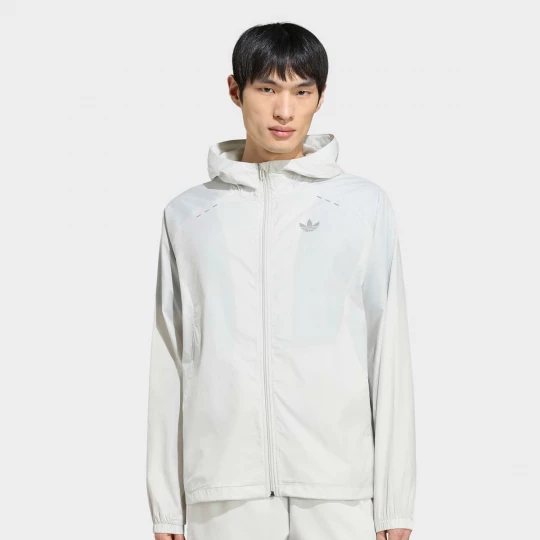 Foto van product Tech Trefoil Essentials Hooded Full Zip Track Top adidas Originals grijs