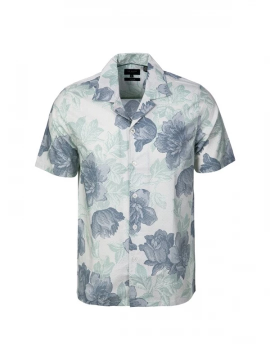 Foto van product Ted Baker Overhemd 'Cesiro' smoky blue / pastelgroen / wit