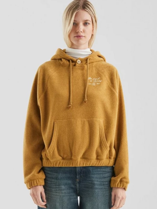 Foto van product Teddy fleece hoodie QS geel