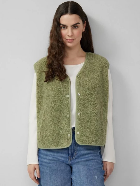 Foto van product Teddy gilet met steekzakken s.Oliver olijfgroen