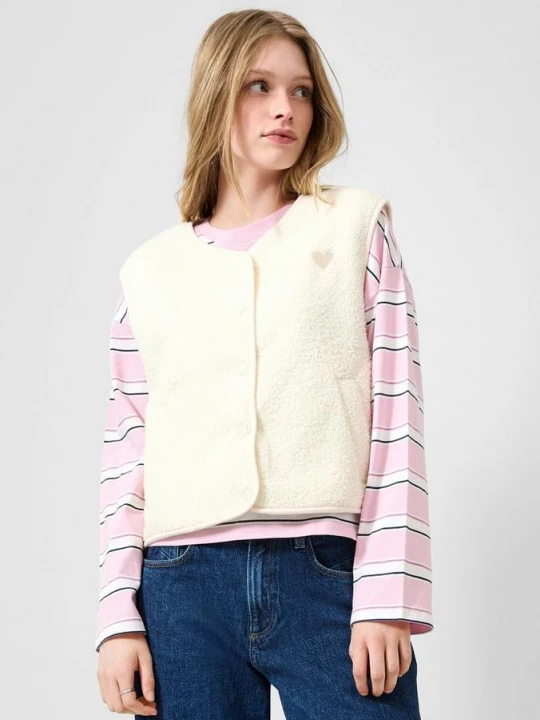 Foto van product Teddy vest QS crème