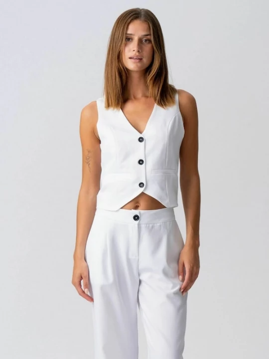 Foto van product TEESHOPPEN Bodywarmer ' Natalie ' wit