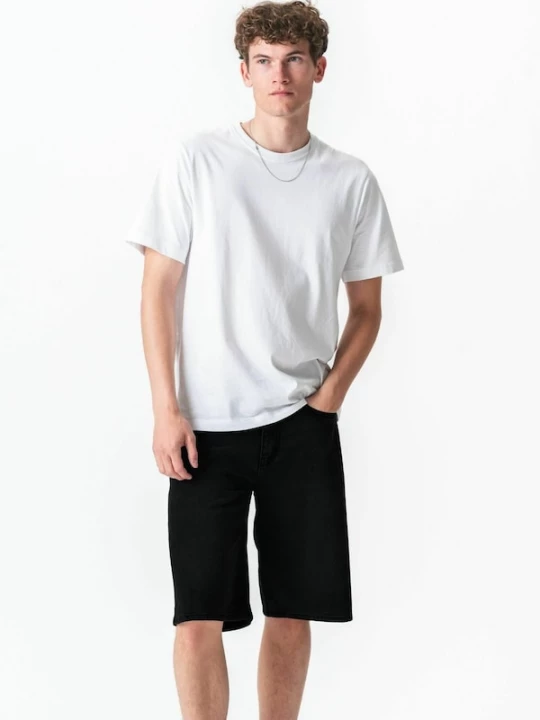 Foto van product TEESHOPPEN Broek ' Denim shorts ' zwart