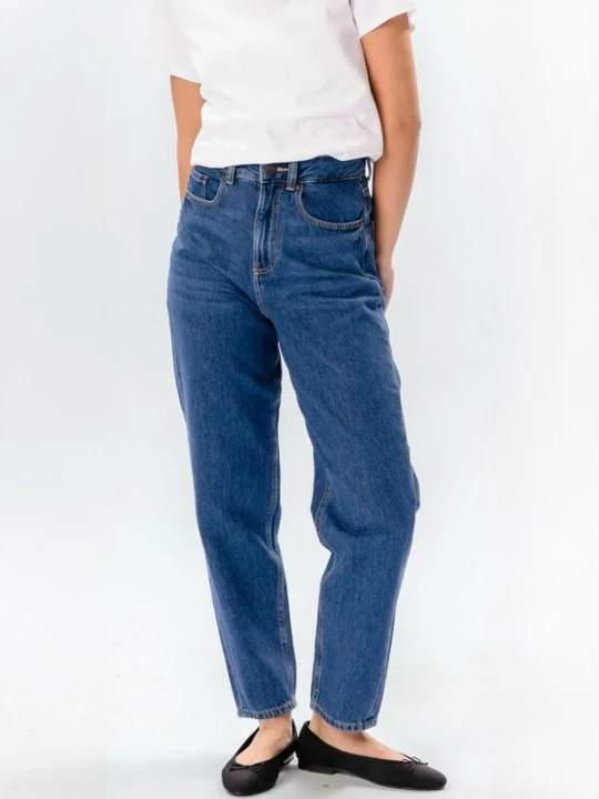 Foto van product TEESHOPPEN Jeans ' Mom ' blauw gemêleerd