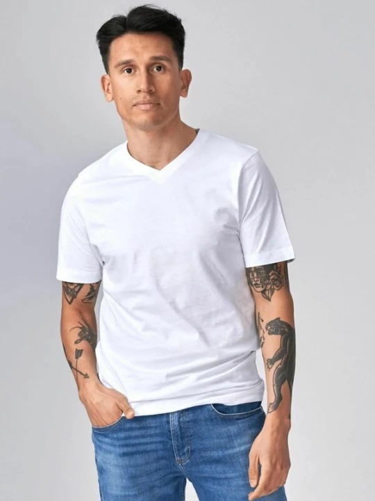 Foto van product TEESHOPPEN Overhemd ' Basic V ' wit