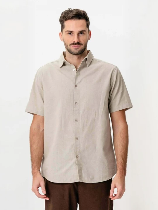 Foto van product TEESHOPPEN Overhemd ' Linen Blend ' sand