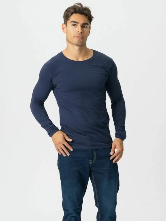 Foto van product TEESHOPPEN Overhemd ' Long-sleeved ' navy