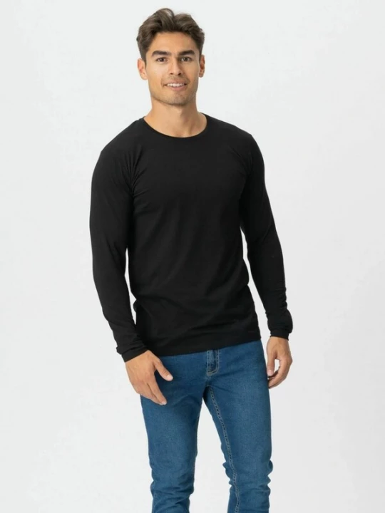 Foto van product TEESHOPPEN Overhemd ' Long-sleeved ' zwart