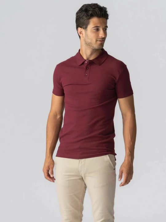 Foto van product TEESHOPPEN Overhemd ' Muscle Polo ' bordeaux
