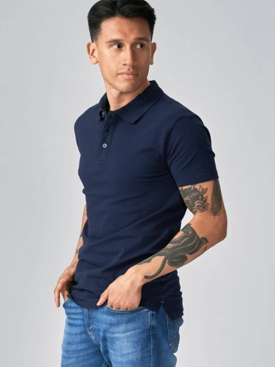 Foto van product TEESHOPPEN Overhemd ' Muscle Polo ' navy