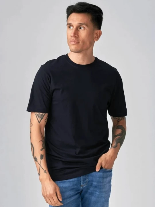 Foto van product TEESHOPPEN Overhemd ' Organic Basic ' navy