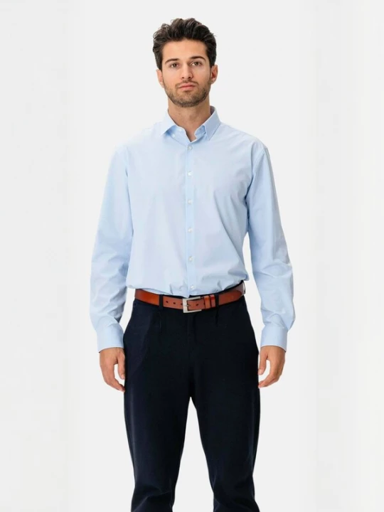 Foto van product TEESHOPPEN Overhemd ' Premium ' blauw