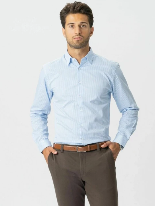 Foto van product TEESHOPPEN Overhemd ' The Original ' blauw