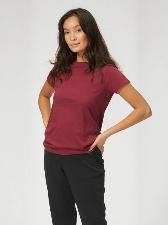 Foto van product TEESHOPPEN Top ' Basic ' bordeaux