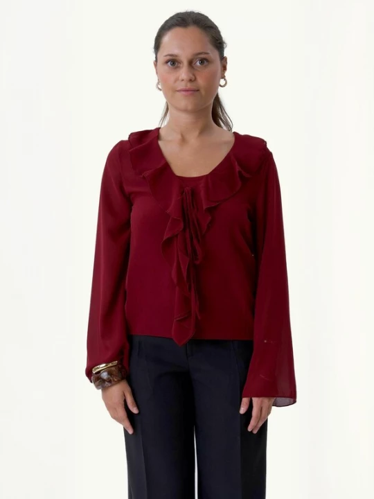 Foto van product TEESHOPPEN Trui ' Alba ' bourgogne