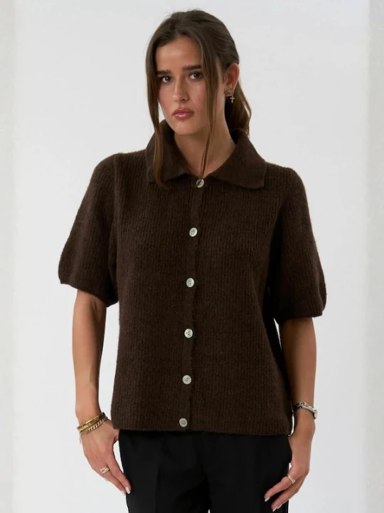 Foto van product TEESHOPPEN Trui ' Alba ' bruin