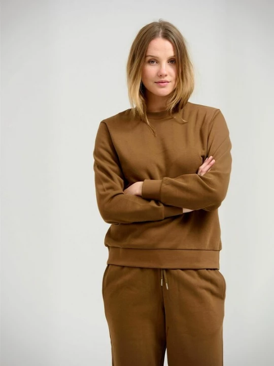 Foto van product TEESHOPPEN Trui ' Crewneck ' bruin