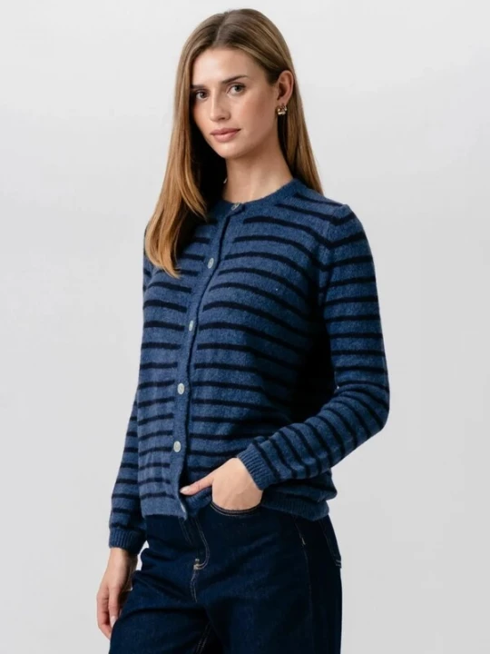 Foto van product TEESHOPPEN Trui ' Crizette Striped ' donkerblauw
