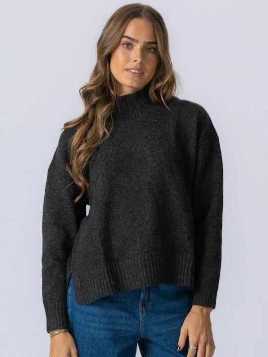 Foto van product TEESHOPPEN Trui ' Emma Knit ' donkergrijs