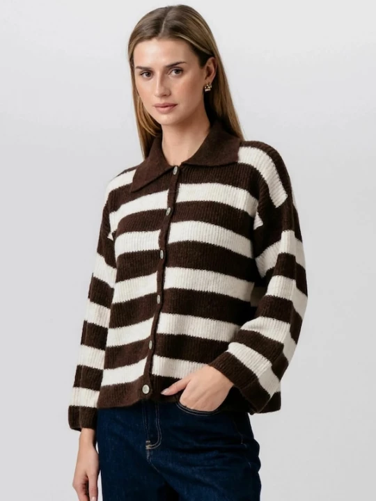 Foto van product TEESHOPPEN Trui ' Josie Polo ' offwhite