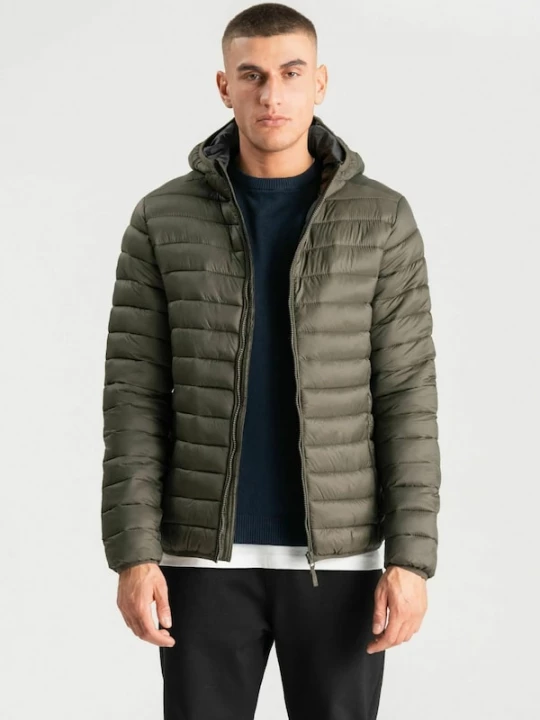 Foto van product TEESHOPPEN Tussenjas ' Hooded Light ' olijfgroen