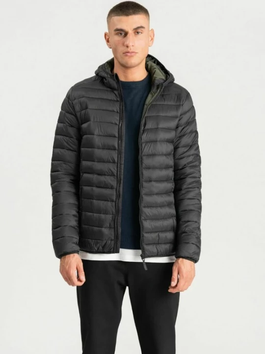 Foto van product TEESHOPPEN Tussenjas ' Hooded Light ' zwart