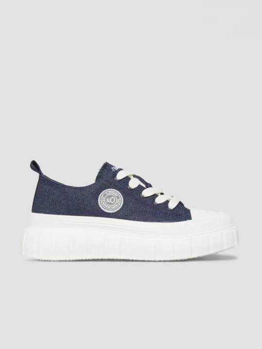 Foto van product Textielen sneaker met plateauzool s.Oliver blauw