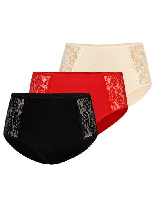 Foto van product TEYLI Broekje 'Loren' crème / rood / zwart