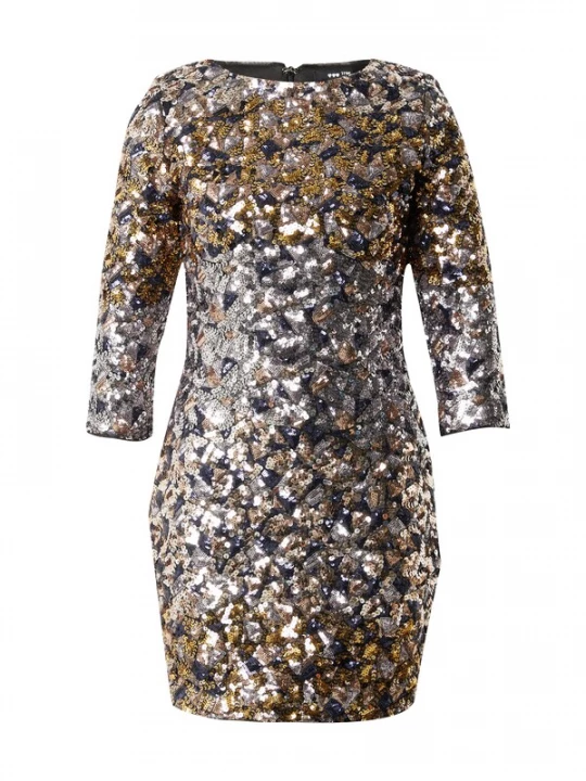 Foto van product TFNC Cocktailjurk 'PARIS' navy / goud / zilver