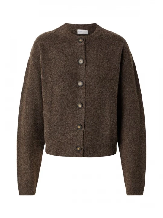 Foto van product The Base Theory Gebreid vest 'CARDIGAN' bruin