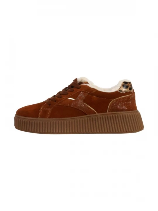 Foto van product The Divine Factory Sportieve veterschoen 'Alénoa-Sneaker aus Leder' bruin