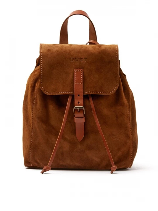 Foto van product THE DUST COMPANY Rugzak 'Leather Backpack in Suede Brown Venice Collection' bruin