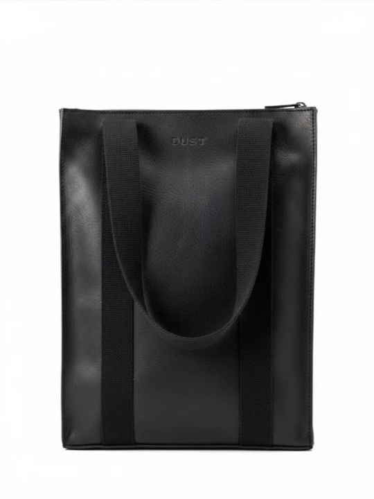 Foto van product THE DUST COMPANY Shopper 'Leather Tote Black Manhattan Collection' zwart