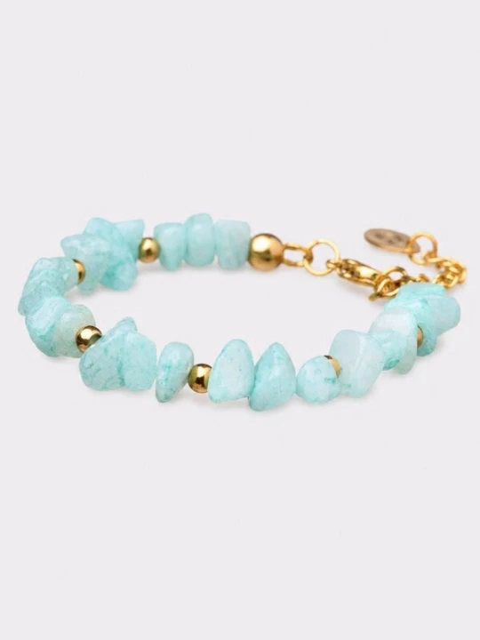 Foto van product THE GEM STORIES JEWELRY Armband 'Aqua Jade Cascade Bracelet' turquoise