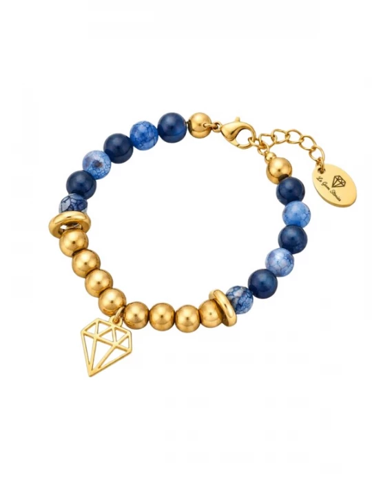 Foto van product THE GEM STORIES JEWELRY Armband 'Blue Agate' blauw