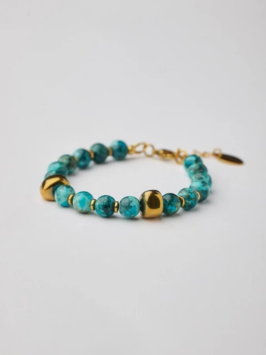 Foto van product THE GEM STORIES JEWELRY Armband 'Howlite' blauw