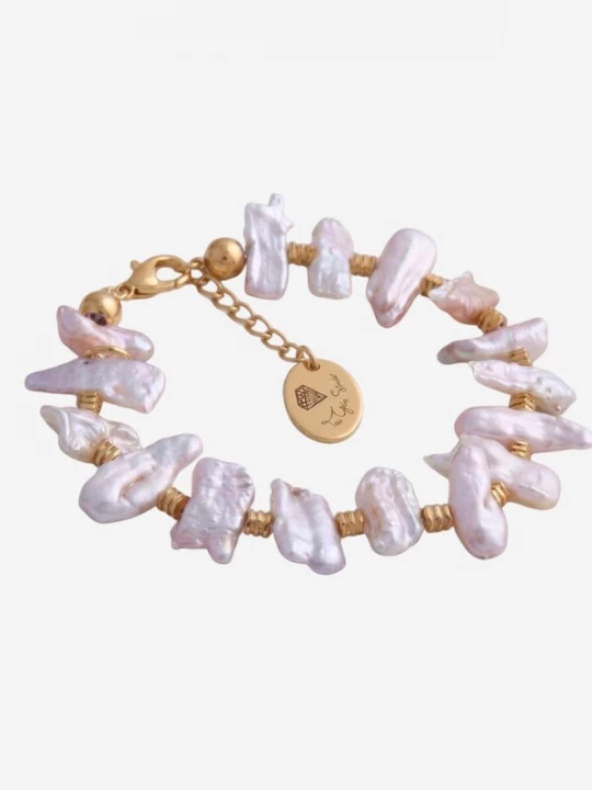 Foto van product THE GEM STORIES JEWELRY Armband 'Mother of Pearl Sticks Bracelet' wit