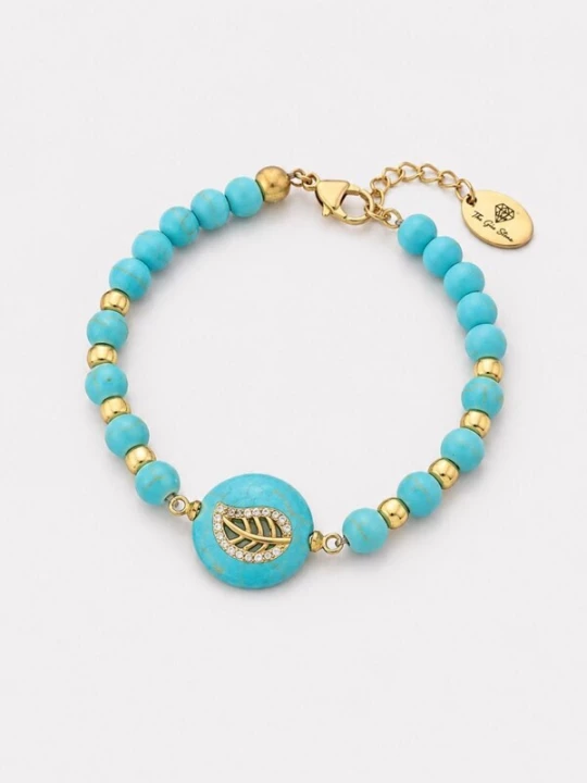 Foto van product THE GEM STORIES JEWELRY Armband 'Turquoise Leaf' turquoise