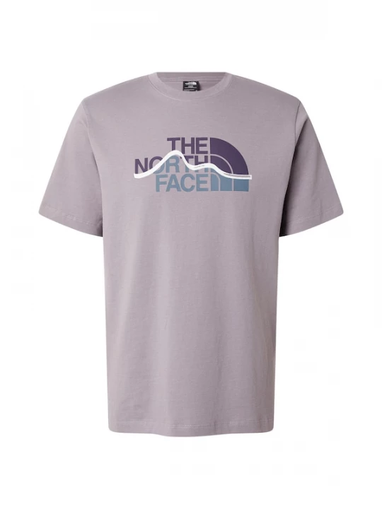Foto van product THE NORTH FACE Shirt 'Mountain Line' navy / grijs / lichtgrijs / wit