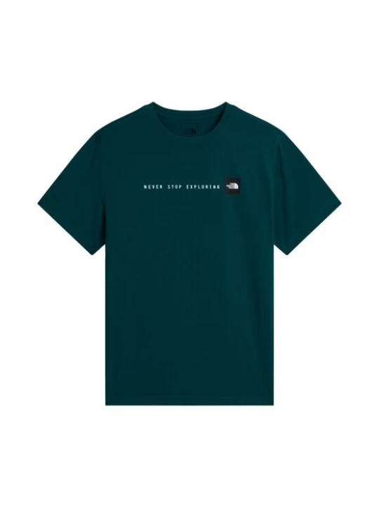 Foto van product THE NORTH FACE Shirt 'NEVER STOP EXPLORING' petrol / wit