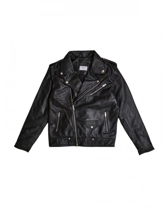 Foto van product THE ODDS Tussenjas 'Carbon Matte Leather Jacket Men / LMTD Edition' zwart