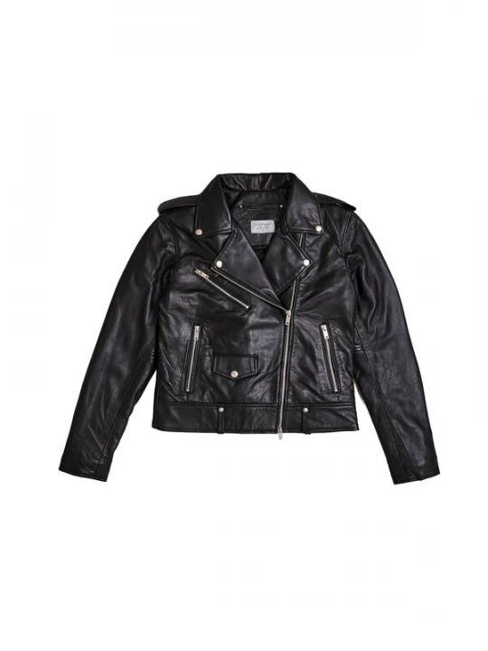 Foto van product THE ODDS Tussenjas 'Carbon Matte Leather Jacket Women / LMTD Edition' zwart