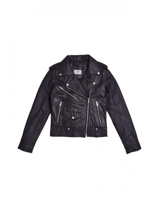 Foto van product THE ODDS Tussenjas 'Mulberry Purple Matte Leather Jacket Women / LMTD Edition' zwart