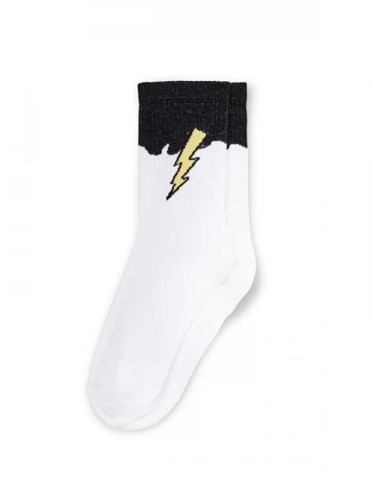 Foto van product The Rad Black Kids Sokken 'Ombre Bolt Sock 2 Pack' wit