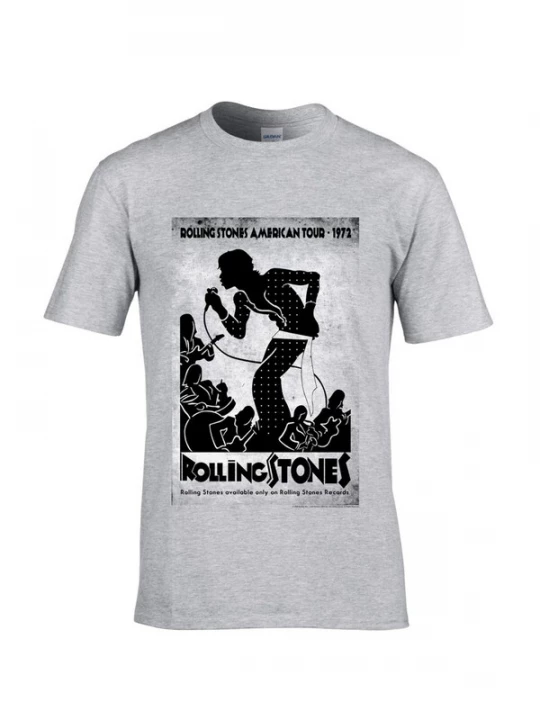 Foto van product THE ROLLING STONES Shirt 'Rolling Stones American Tour 1972 Silhouette T-Shirt' grijs