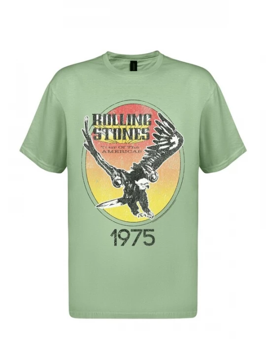 Foto van product THE ROLLING STONES Shirt 'Rolling Stones Tour of the Americas 1975 T-Shirt' groen
